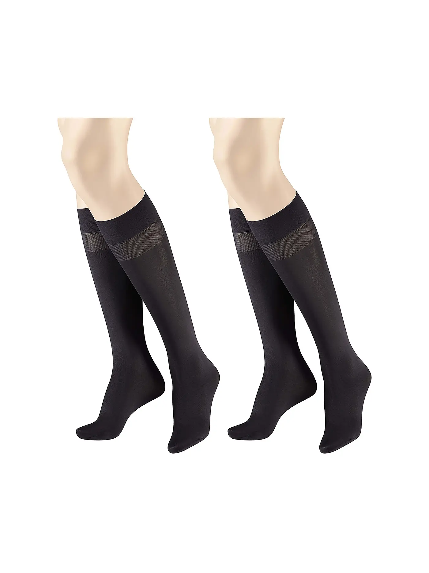 HUDSON | Kniestrümpfe 2-er Pkg. "Simply40" (Black) | 